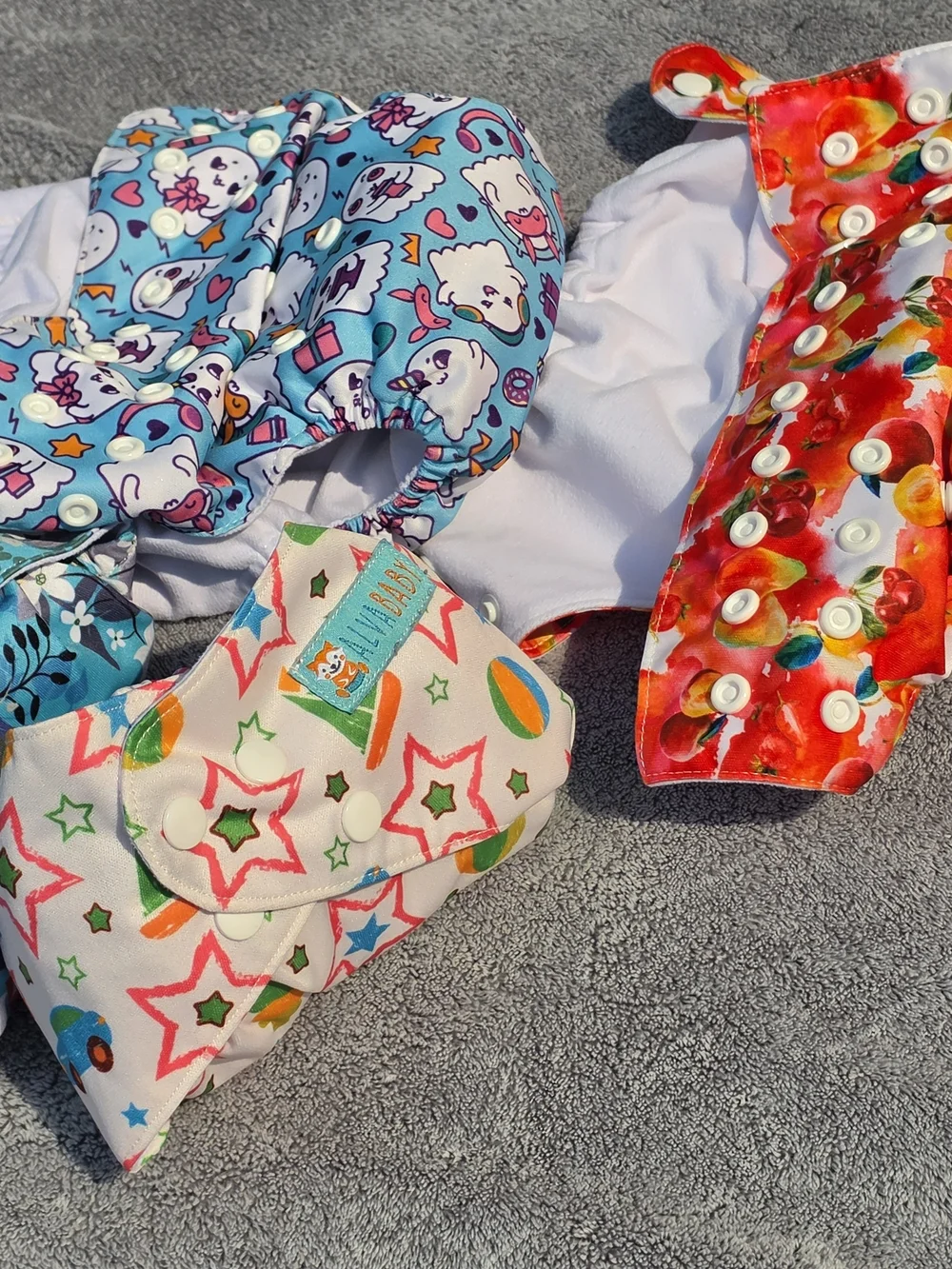Reusable Print Diapers With Charcoal Liners - Alvababy